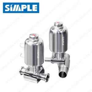 1 2 Sanitary Diaphragm Valve with Tri-clamp Ends, Pneumatic Mini Type