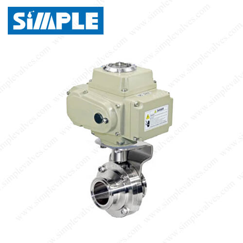 3 Tri Clamp Butterfly Valve with Electric Actuator, 110V-220VAC24VDC 3 Tri Clamp Butterfly Valve with Electric Actuator, 110V-220VAC24VDC