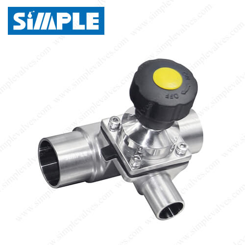 3 Way Sanitary Diaphragm Valves, T Type 3 Way Sanitary Diaphragm Valves, T Type
