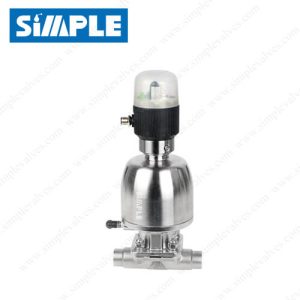 Aseptic Diaphragm Valves with F-TOP Position Feedback Device, Pneumatic Operated