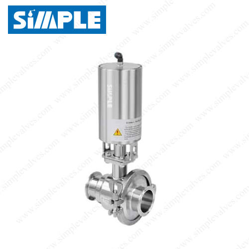 Hygienic Ball Valves with Tri-clamp Ends, Pneumatic Type, Vertical Actuator Hygienic Ball Valves with Tri-clamp Ends, Pneumatic Type, Vertical Actuator