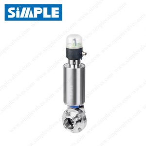 Hygienic Pneumatic Butterfly Valve with F-TOP Position Feedback Device