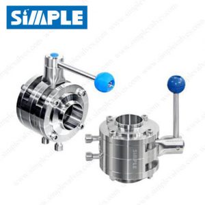 Mixproof Butterfly Valve, Single Seat Design, Manual Type