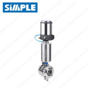 Pharmaceutical butterfly valves with Leakage Paths, Pneumatic Operated