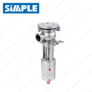 Pneumatic Flush Bottom Tank Valve, Ball Body, Rising Stem