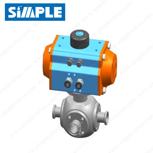 Pneumatic Mini 3-way ball valve Pneumatic Mini 3-way ball valve