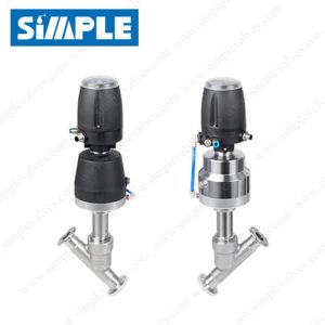 Sanitary Angle Seat Piston Valve with C-TOP Control Module