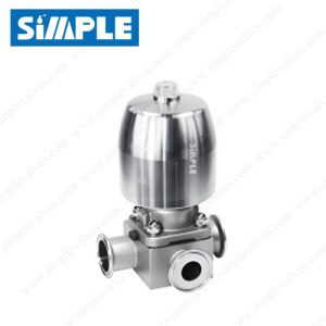 Sanitary Diaphragm Valve Pneumatic Type with 3-way T Body Design