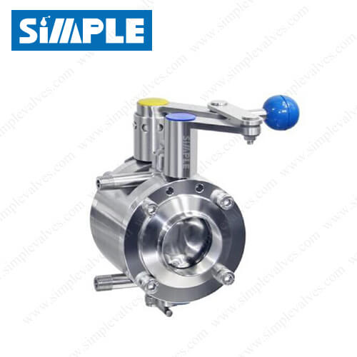 Sanitary Double Seat Butterfly Valves, Manual Type Sanitary Double Seat Butterfly Valves, Manual Type
