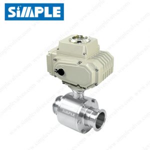 Sanitary Electric Ball Valve with Tri-clamp Ends, Full Port Design