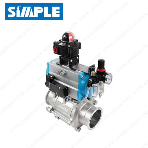 Sanitary Full Encapsulated Ball Valve with Limit Switch Box Sanitary Full Encapsulated Ball Valve with Limit Switch Box