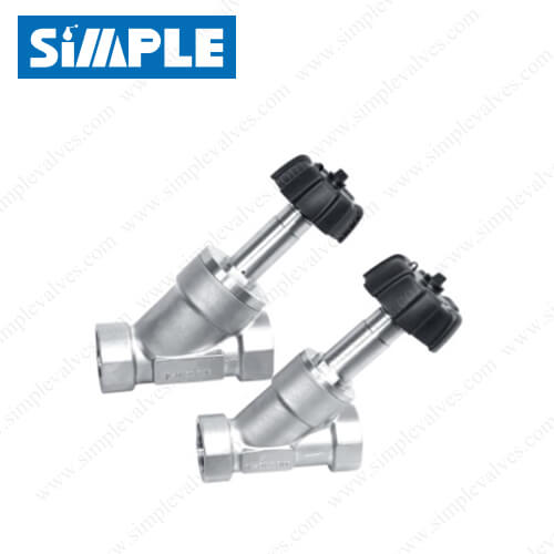 Sanitary Manual Angle Seat Valve with Plastic Handwheel Sanitary Manual Angle Seat Valve with Plastic Handwheel