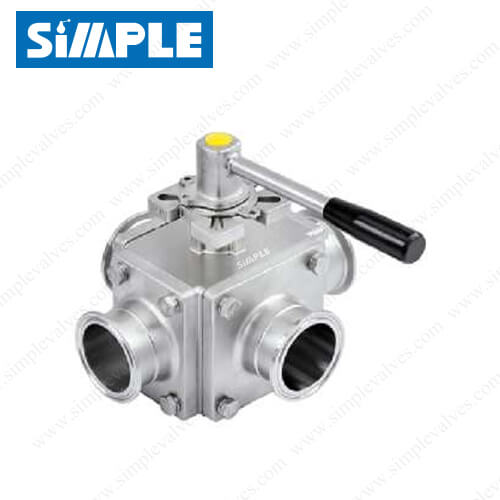 Sanitary Multi Port Ball Valve, 4-way Ball Valve, Manual Type Sanitary Multi Port Ball Valve, 4-way Ball Valve, Manual Type