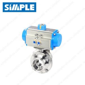 Sanitary Pneumatic Butterfly Valve with Horizontal Actuator, NCNOAA Types