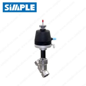 Sanitary Pneumatic Control Angle Seat Valve with Stroke Limiter