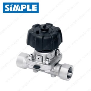 Sanitary Stainless Steel Diaphragm Valve with Thread Ends, Manual Type