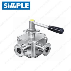 Sanitary Three Way Valve, Sanitary Encapsulated Ball Valve, Manual Type
