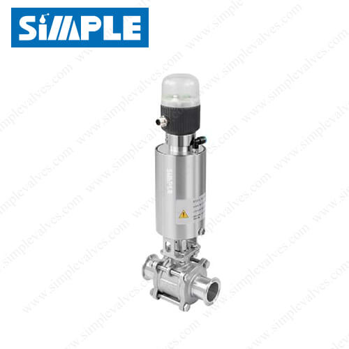 Sanitary Tri Clamp Ball Valve with F-TOP Position Feedback Device Sanitary Tri Clamp Ball Valve with F-TOP Position Feedback Device
