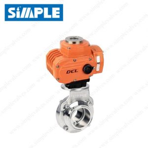 Stainless Steel Tri Clover Butterfly Valves with Explosion-proof Electric Actuator