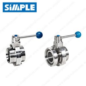 Threaded End Butterfly Valve, Sanitary Design, Manual Type