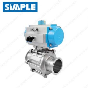 Tri Clamp Ball Valve, Full Encapsulated Ball Valve, Pneumatic Type